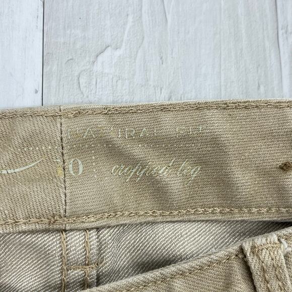 Coldwater Creek Tan Chino Khaki Plain Basic Plain Work School Capri Pants 10 - Picture 4 of 10